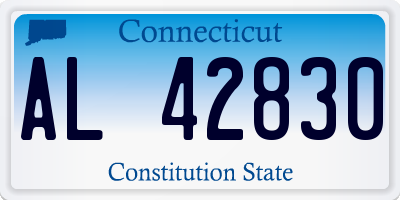 CT license plate AL42830