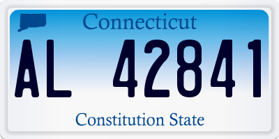 CT license plate AL42841