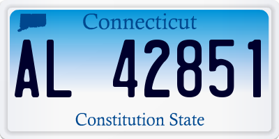 CT license plate AL42851
