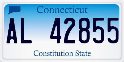 CT license plate AL42855