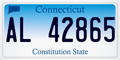 CT license plate AL42865