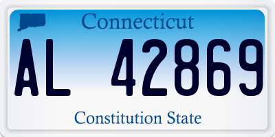 CT license plate AL42869