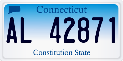 CT license plate AL42871