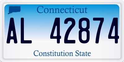 CT license plate AL42874