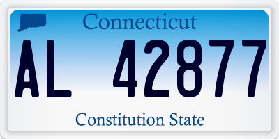 CT license plate AL42877
