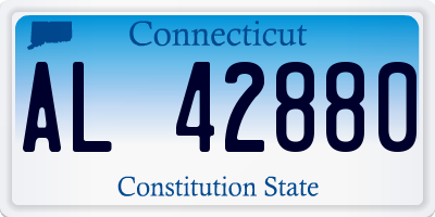 CT license plate AL42880