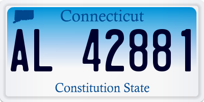 CT license plate AL42881