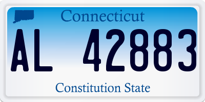 CT license plate AL42883