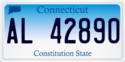 CT license plate AL42890