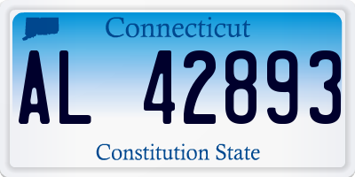 CT license plate AL42893