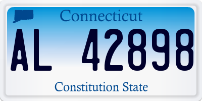 CT license plate AL42898