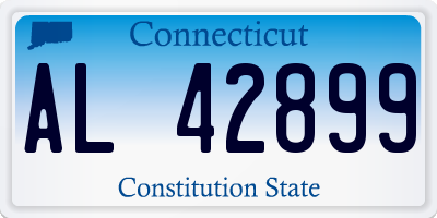 CT license plate AL42899