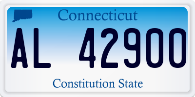 CT license plate AL42900