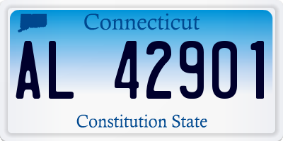 CT license plate AL42901