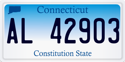 CT license plate AL42903