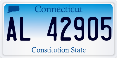CT license plate AL42905