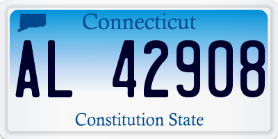 CT license plate AL42908