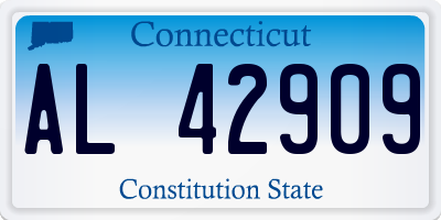 CT license plate AL42909