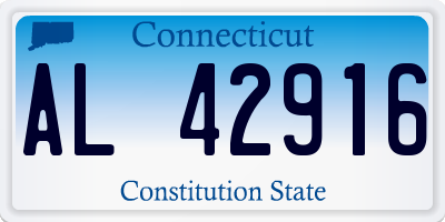 CT license plate AL42916