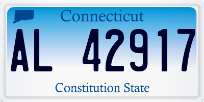 CT license plate AL42917