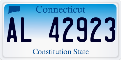 CT license plate AL42923