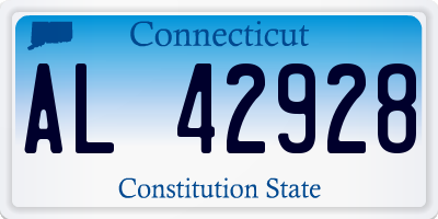 CT license plate AL42928