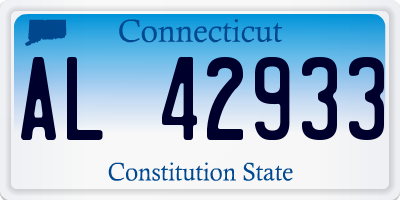 CT license plate AL42933