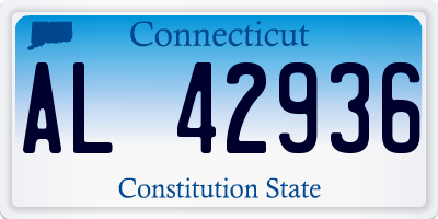 CT license plate AL42936