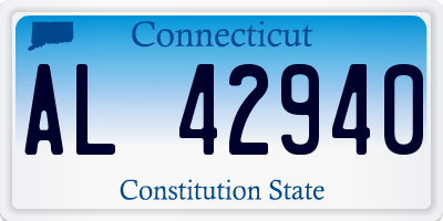 CT license plate AL42940