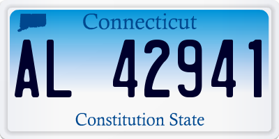 CT license plate AL42941