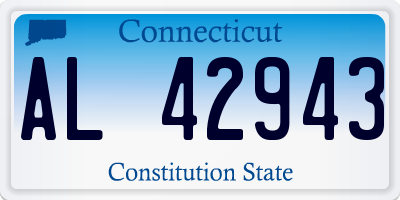 CT license plate AL42943
