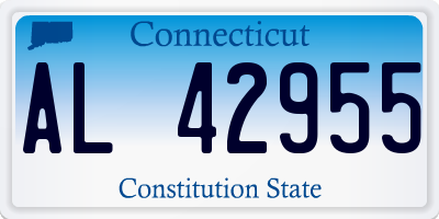 CT license plate AL42955