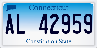 CT license plate AL42959
