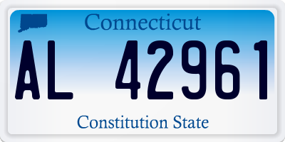 CT license plate AL42961