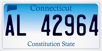 CT license plate AL42964