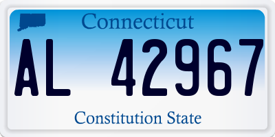 CT license plate AL42967