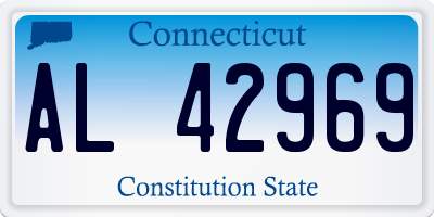CT license plate AL42969