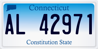 CT license plate AL42971