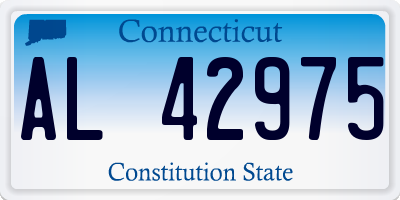 CT license plate AL42975