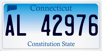 CT license plate AL42976