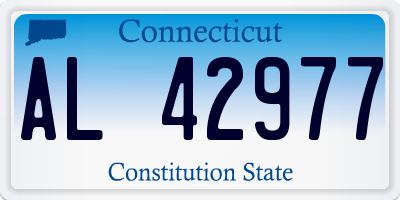 CT license plate AL42977