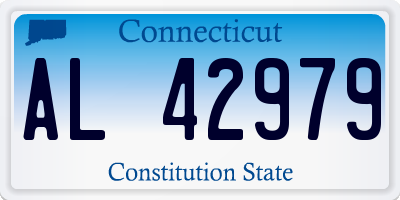 CT license plate AL42979