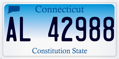 CT license plate AL42988