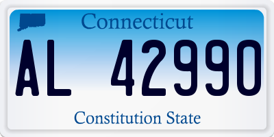 CT license plate AL42990