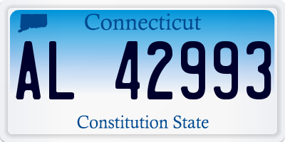 CT license plate AL42993