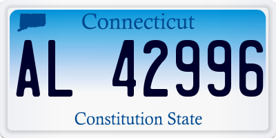 CT license plate AL42996