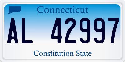 CT license plate AL42997