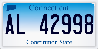 CT license plate AL42998
