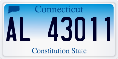 CT license plate AL43011