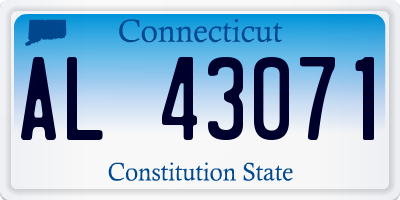 CT license plate AL43071